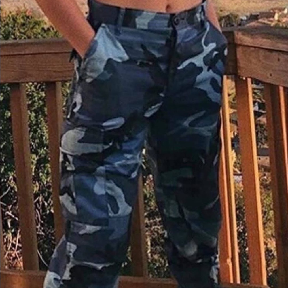 Blue camo pants